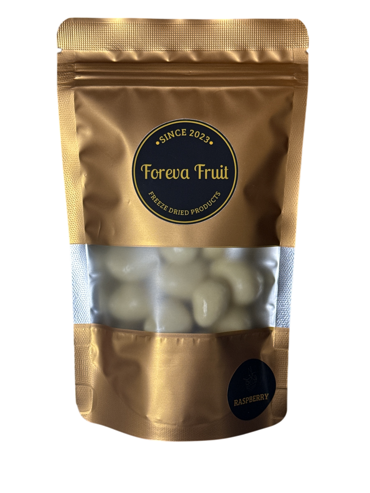 WHITE Freeze Dried Chocolate Coated Raspberries