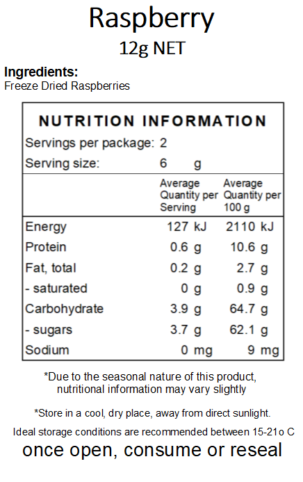 Freeze Dried Raspberries