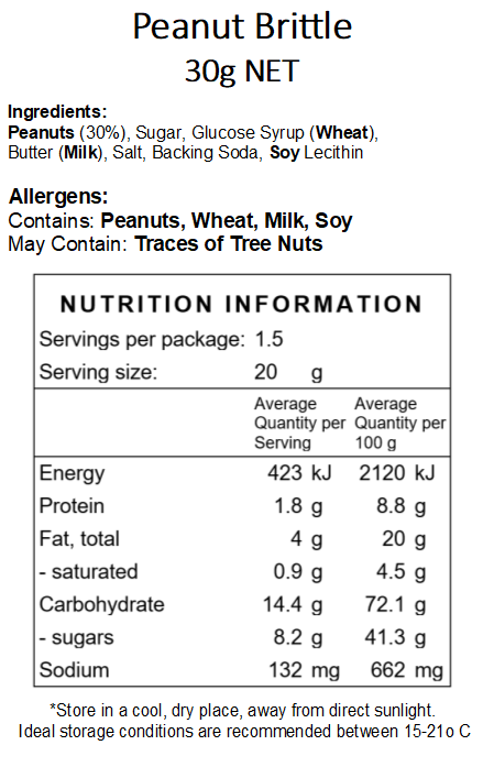 Freeze Dried Peanut Brittle