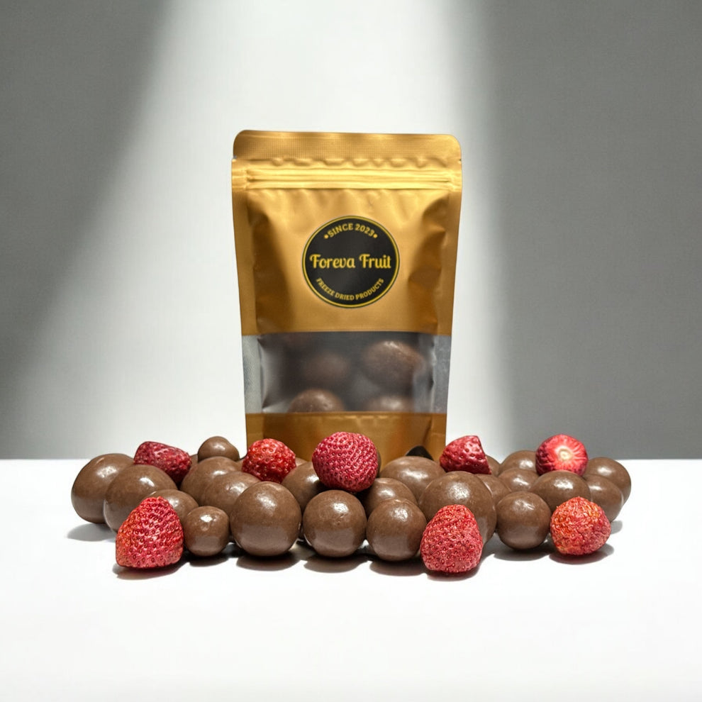 MILK Chocolate Coated Freeze Dried Strawberries – Foreva Fruit