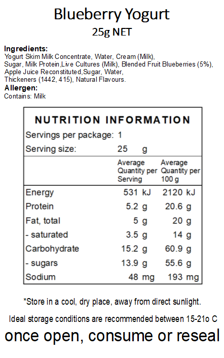 Freeze Dried Blueberry Yogurt