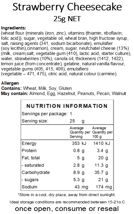 Freeze Dried Strawberry Cheesecake